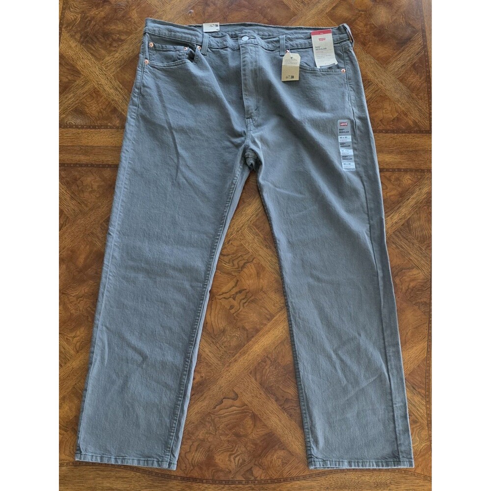 Levi's Men's 505 Regular Fit Straight Leg Stretch Jeans 40 x 30 Iron Ore - NEW